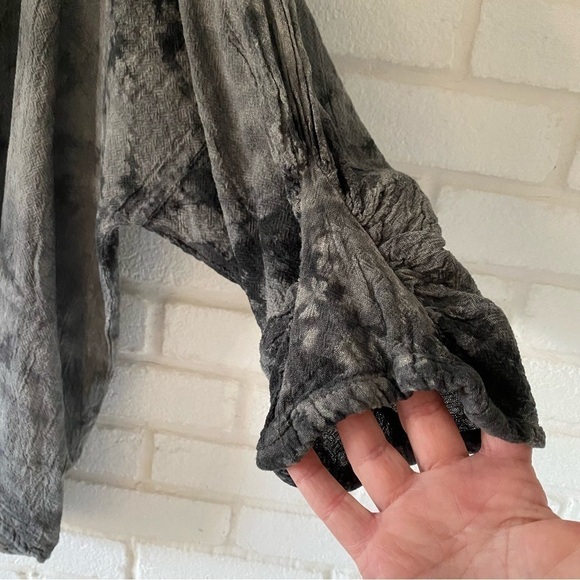 Oh My Gauze Lorraine Gray Tie Dye Top Shirt Blouse Women’s One Size - Picture 4 of 12